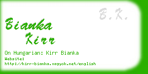 bianka kirr business card